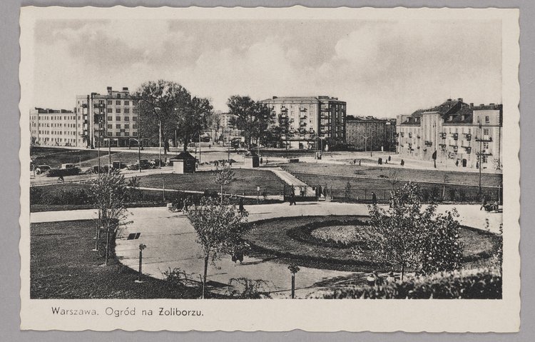 Park Stefana Żeromskiego i panorama placu Thomasa Woodrowa Wilsona