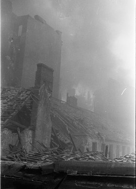 Pożar budynków w rejonie ulic Jasnej