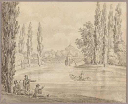 Widok drogi do rogatek marymonckich i altanki ogrodu gen. Rautenstraucha