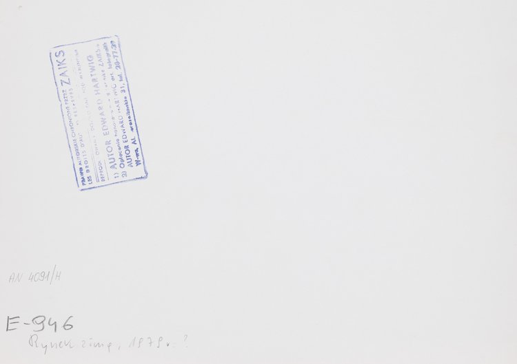 Old Town Market Square in winter, view of the burgher houses on Dekert's Side