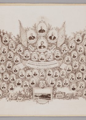 Tableau upamiętniające 50. rocznicę założenia cechu szczotkarzy w Warszawie