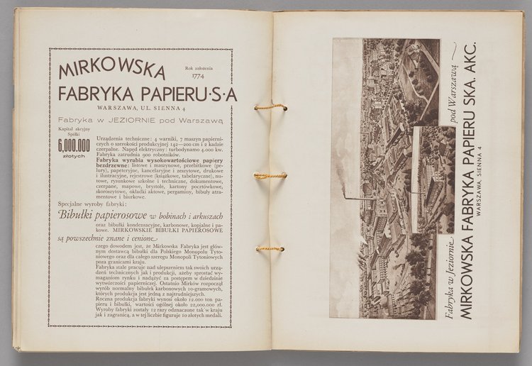 Katalog p.t. 'Co palić w roku 1931. Ilustrowany Katalog Polskiego Monopolu Tytoniowego' wraz z ulotką reklamową papieru papierosowego 'AIDA'
