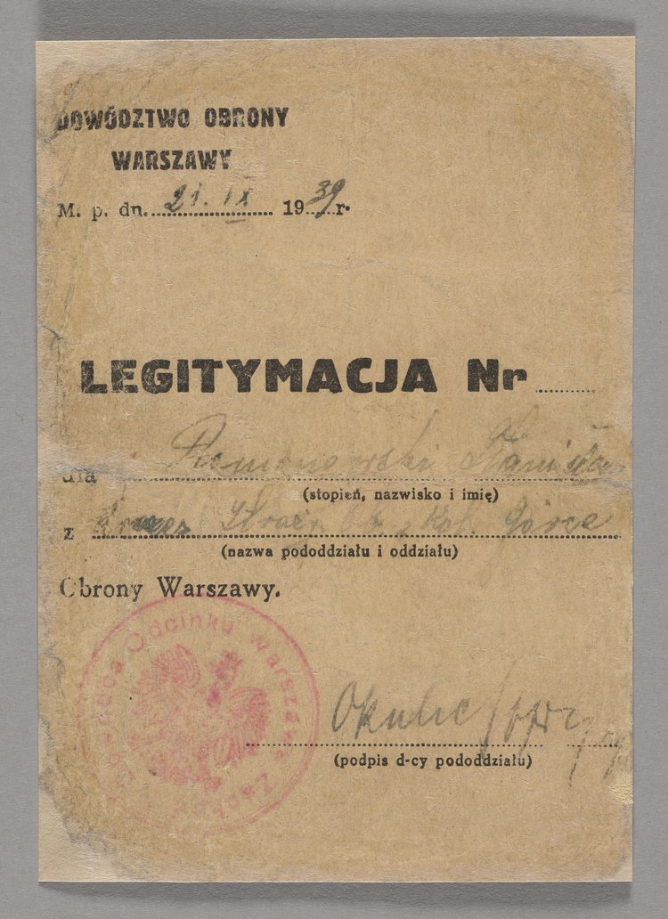 Legitymacja członkowska Stanisława Romanowskiego
