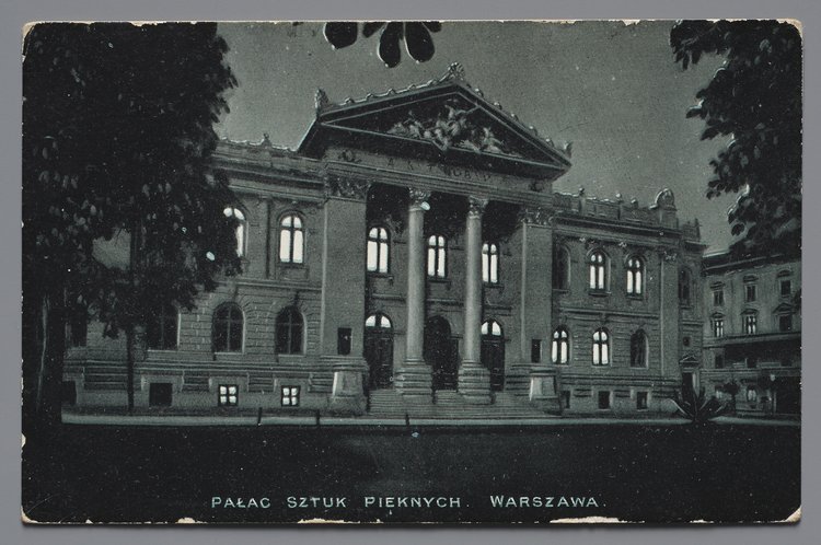 Gmach Towarzystwa Zachęty Sztuk Pięknych nocą