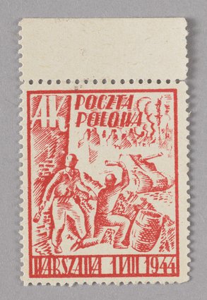 Znaczek pocztowy Poczty Polowej Armii Krajowej z okresu Powstania Warszawskiego