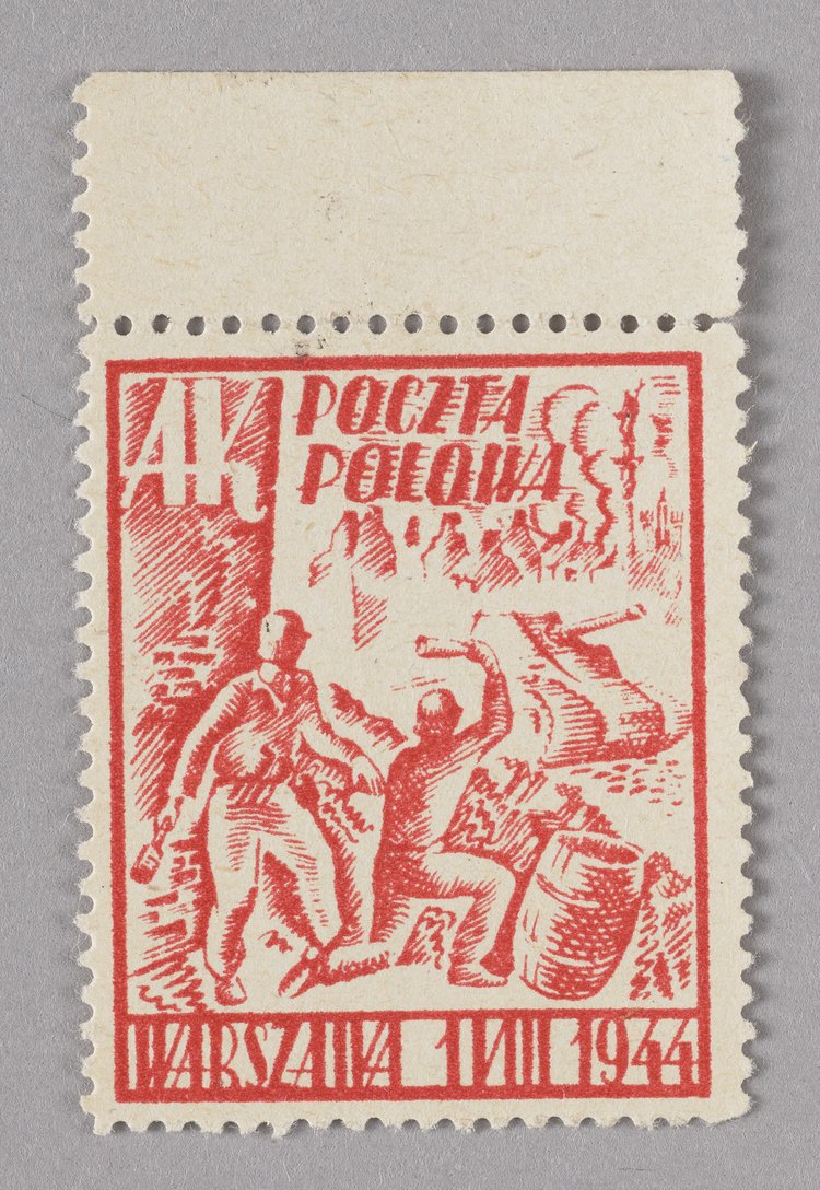 Znaczek pocztowy Poczty Polowej Armii Krajowej z okresu Powstania Warszawskiego