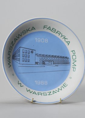 Talerz okolicznościowy Warszawskiej Fabryki Pomp w Warszawie