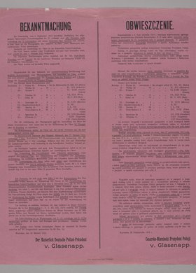 Bekanntmachung / Obwieszczenie o wprowadzeniu ogólnego przymusu paszportowego dla osób powyżej 15. roku życia