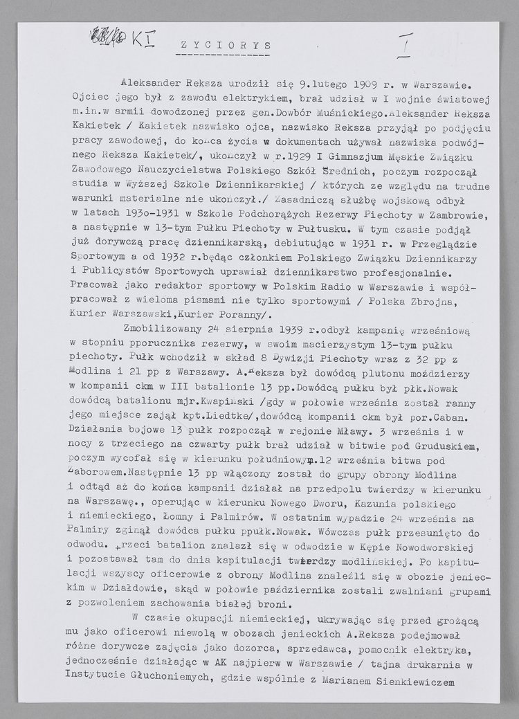 Pełny życiorys dziennikarza sportowego Aleksandra Rekszy - Kakietka