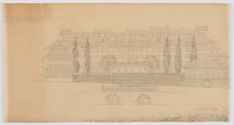 Stare Miasto, widok od strony Wisły, projekt koncepcyjny