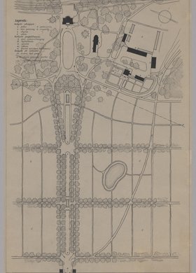 Zespół pałacowo-parkowy Natolin, plan sytuacyjny