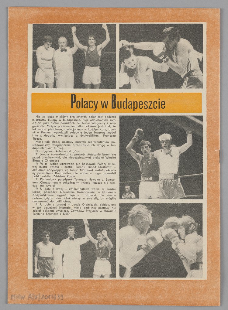 Czasopismo p.t. "Boks". Nr 8 (329). R. XXVIII z sierpnia 1985 r.