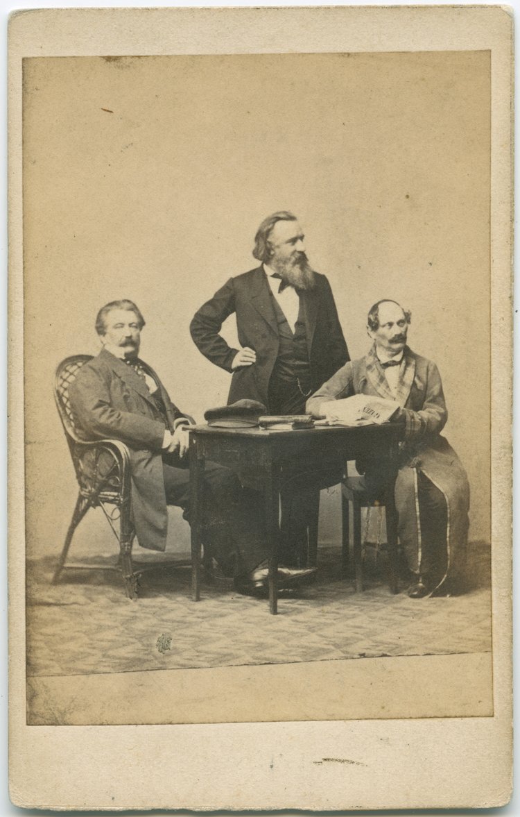 Portret Ksawerego Szlenkiera, Karola Beyera i Jakuba Piotrowskiego, członków Delegacji Miejskiej 1861