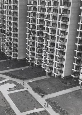 View of the Inflancka housing estate from a window