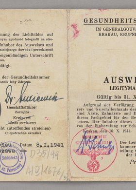 Ausweis/Legitymacja wydana lekarzowi Jerzemu Higierowi