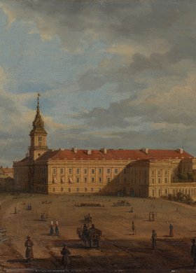 Plac Zamkowy od strony Krakowskiego Przedmieścia