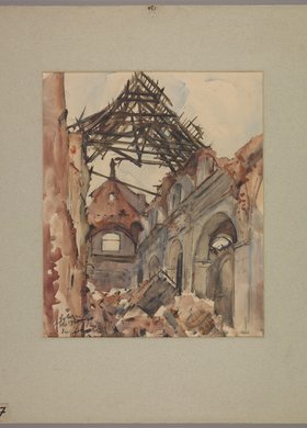 Wnętrze kościoła św. Jacka w ruinie