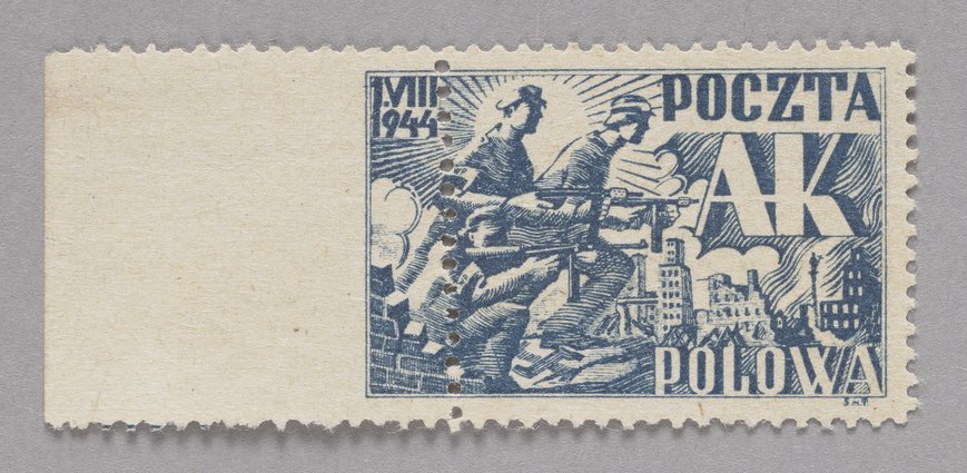 Znaczek pocztowy Poczty Polowej Armii Krajowej z okresu Powstania Warszawskiego