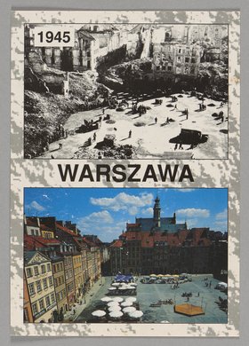 Rynek Starego Miasta - 1945 i obecnie