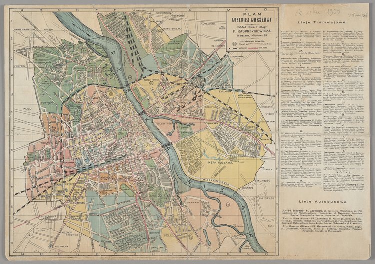 Plan Wielkiej Warszawy, skala ok. 1:37 700