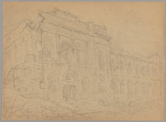 Ruiny Banku Polskiego przy ulicy Bielańskiej