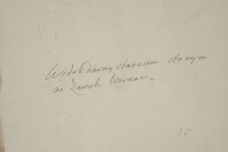 Widok na taras i zamek (Widok Gnojnej Góry)