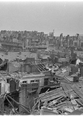 Panorama ruin zabudowy Śródmieścia