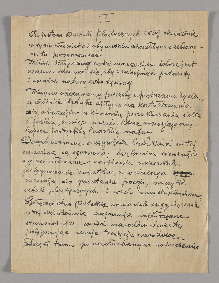 Pismo wysłane przez Tadeusza Cieślewskiego ojca