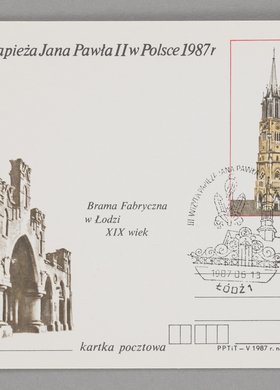 Pocztówka wydana z okazji III. wizyty papieża św. Jana Pawła w Polsce w 1987 r.