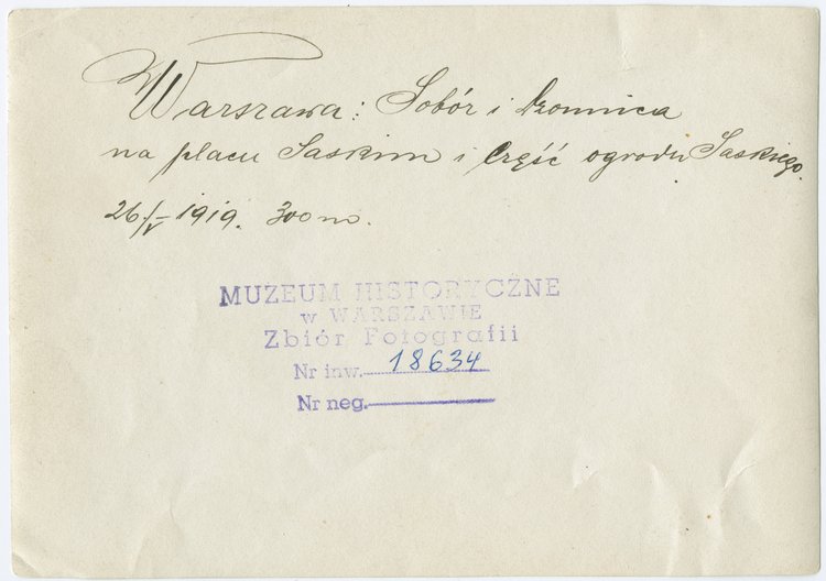 Zdjęcie lotnicze Śródmieścia, widok od Ogrodu Saskiego w kierunku wschodnim