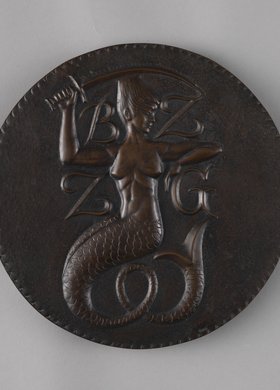 Syrena - godło warszawskiego Cechu Złotników i Zegarmistrzów