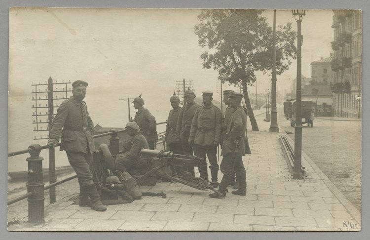 Niemieckie stanowisko ogniowe przy moście Aleksandrowskim [Kierbedzia]