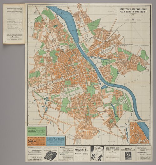 Stadtplan von Warschau. Plan miasta Warszawy, skala 1:20 000