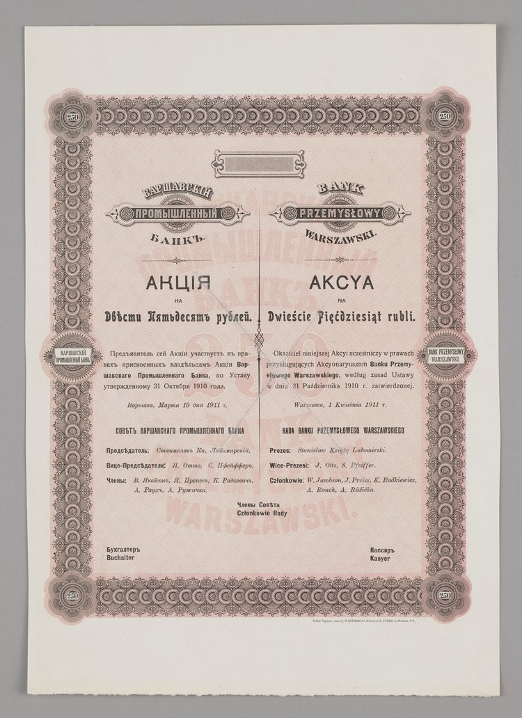 Akcja Banku Przemysłowego Warszawskiego