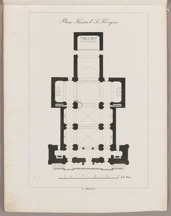 Plan kościoła Św. Krzyża