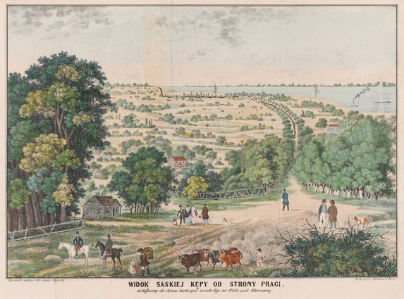Widok Saskiej Kępy od strony Pragi