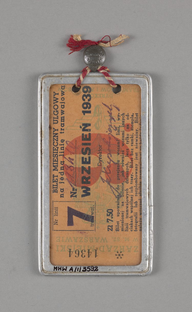 Bilet miesięczny ulgowy wystawiony Władysławowi Ruśkiewiczowi