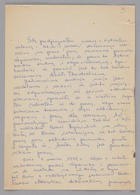 Relacja Jerzego Chojnackiego z prac naprawczych jakie prowadził przy pomniku Mikołaja Kopernika w Warszawie