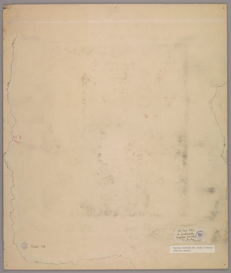 Wnętrze kościoła św. Jacka w ruinie