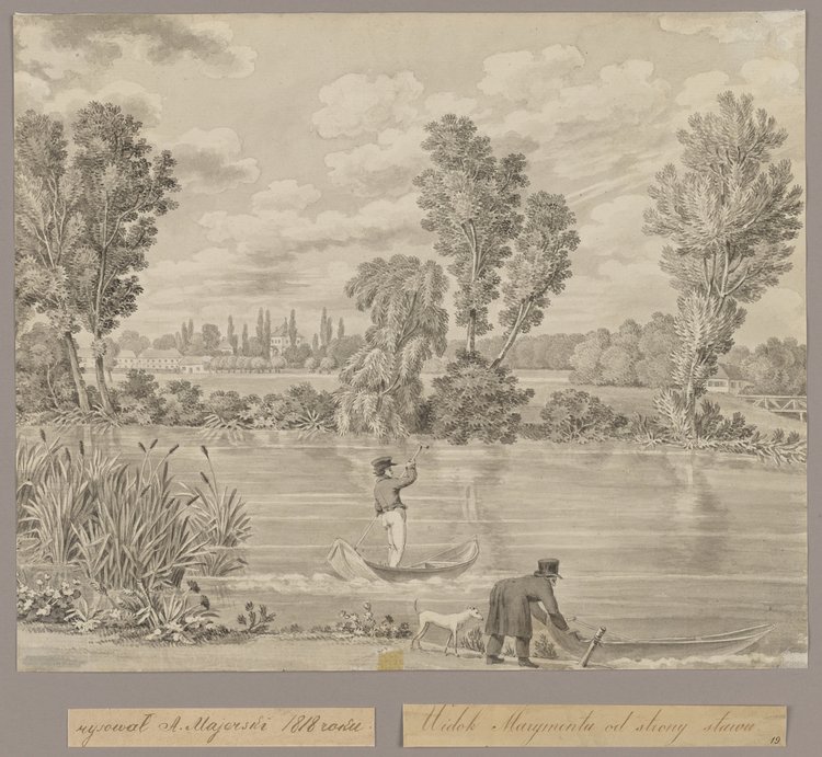 Widok Marymontu od strony stawu