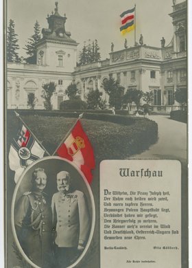 Pałac w Wilanowie i portret dwóch cesarzy - Wilhelma i Franciszka Józefa