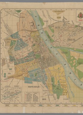 [Plan m. Warszawy z oznaczeniem numerów domów], skala ok. 1:15 700