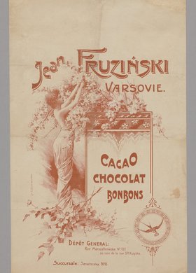 Plakat Jean Fruziński Varsovie. Cacao Chocolat Bonbons