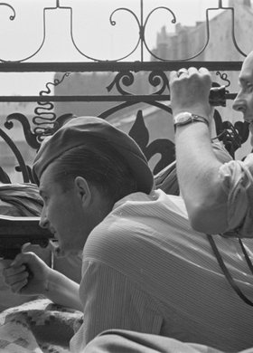 Stanowisko strzeleckie na balkonie w Alejach Jerozolimskich 22