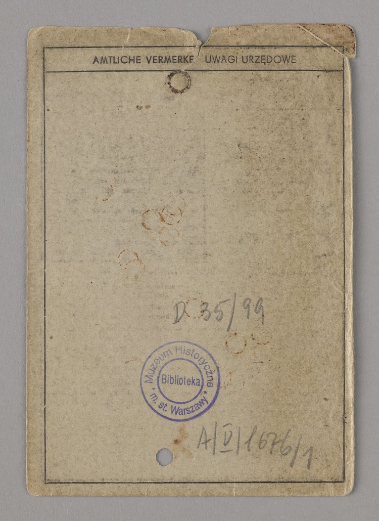 Kennkarte/Karta rozpoznawcza lekarza Jerzego Jana Higiera