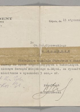 Pismo skierowane do Antoniego Olszewskiego