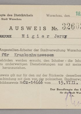 Ausweis/Dowód tożsamości Jerzego Higiera