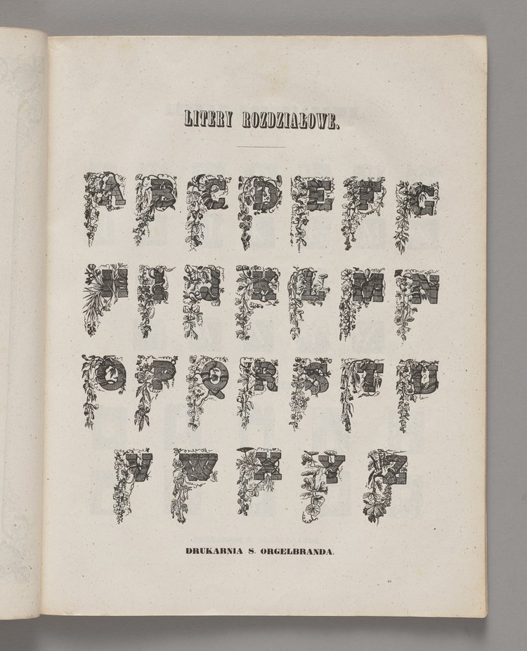 Wzory pism i ozdób drukarni S. Orgelbranda w Warszawie