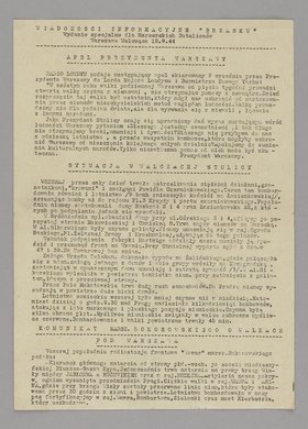 Gazeta Wiadomości informacyjne Brzasku. Wydanie specjalne dla Harcerskich Batalionów. Warszawa Walcząca z 12 września 1944 r.