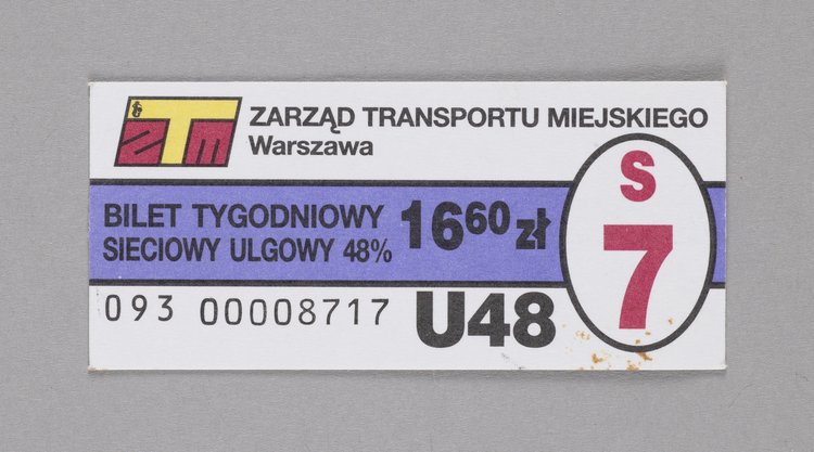 Bilet ulgowy (48%) sieciowy tygodniowy